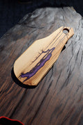 Servierbrett aus Esche mit Epoxidharz